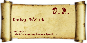 Daday Márk névjegykártya